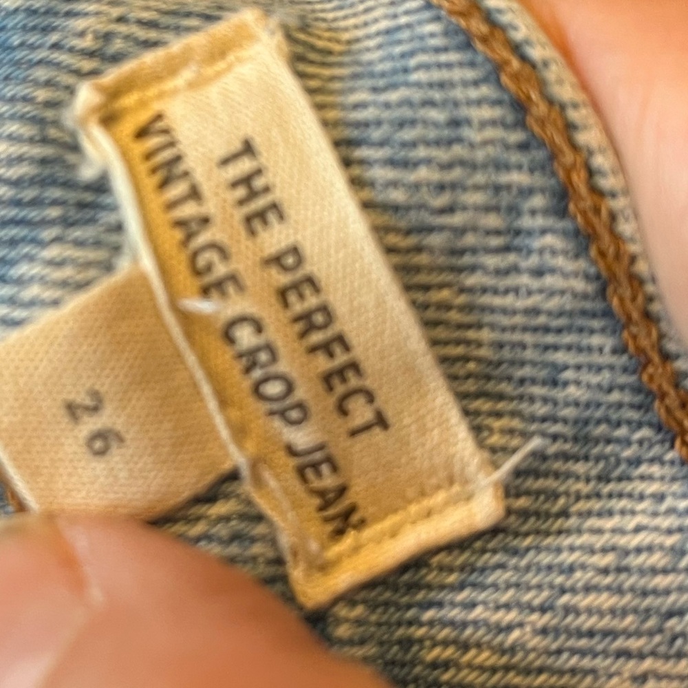 Madewell The Perfect Vintage Crop Jean in Sudbury Wash 26 - Picture 6 of 9